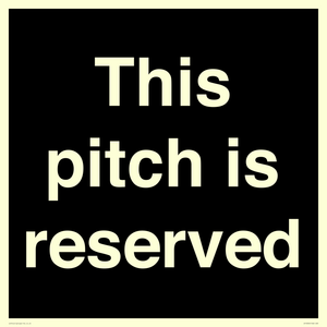 This pitch is reserved